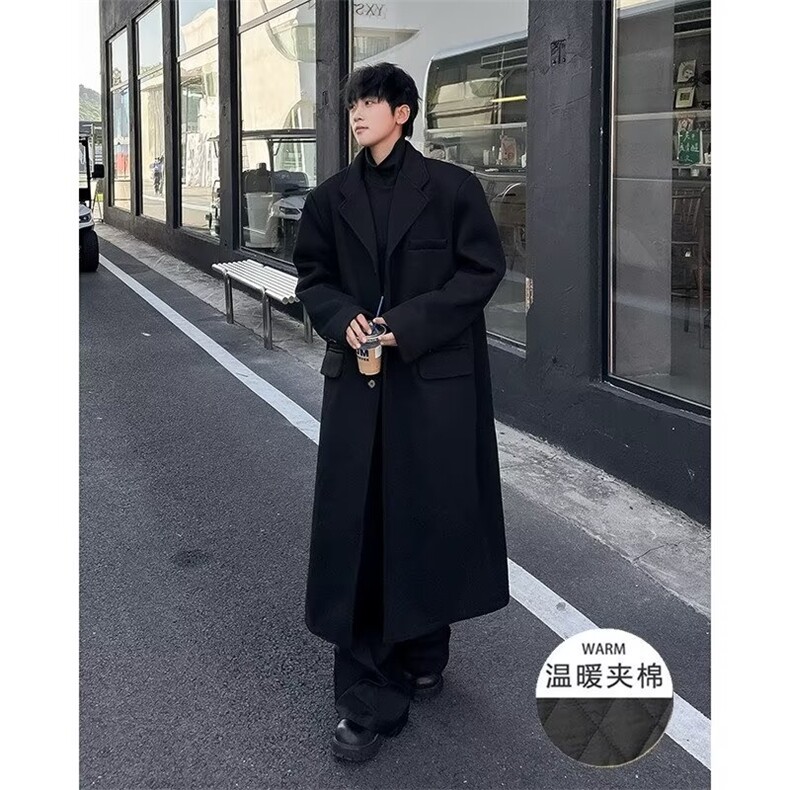 现货高品质中长款毛呢加棉外套1187/P120,男装棉衣,星座205-3