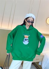 现货冬季休闲时尚加绒卫衣，女装卫衣/绒衫，泽妤