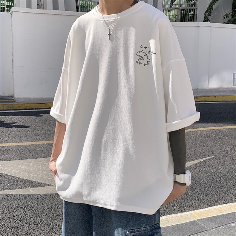 Q11092-P30春夏季七分袖t恤男大码五分袖男短袖中袖,男装T恤,电商A040