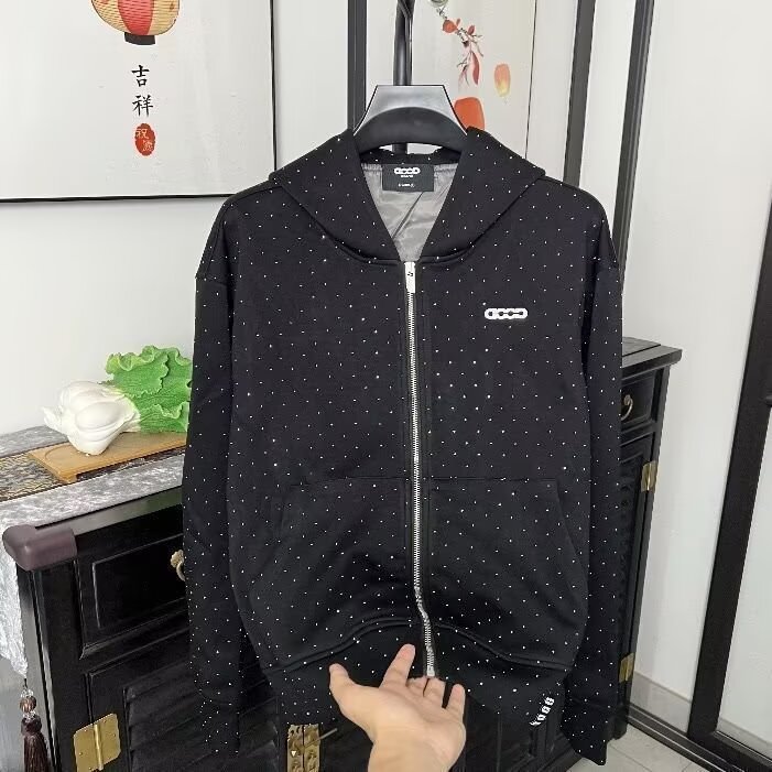 新款百搭气质简约慵懒文艺流行满钻曼巴棉双层夹克原宿WY8173P60,男装夹克,星座1013-5