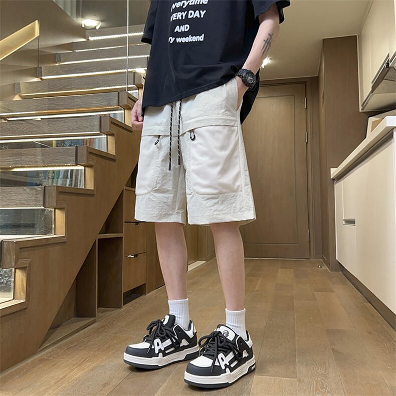 港风工装休闲裤高街五分裤宽松沙滩裤直通短裤DK209P32,男装牛仔裤,星座1204-3