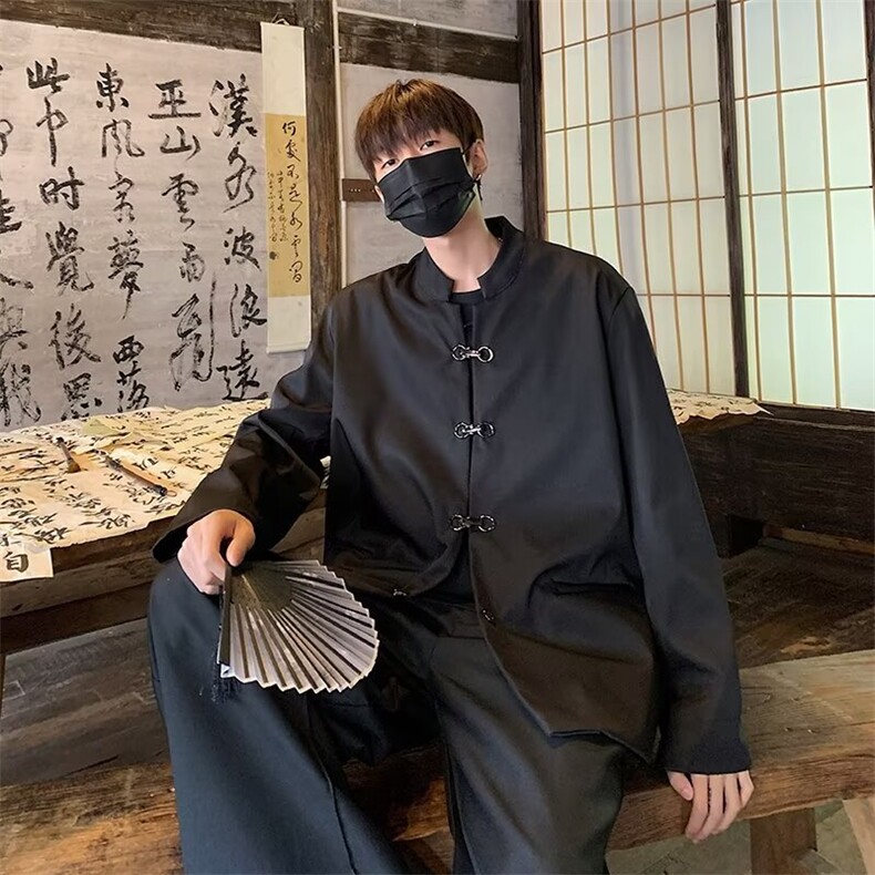 风秋款男立领西装新中式中山装金属圆扣外套JK229P65,男装西服套装,星座1013-1