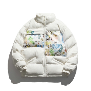 白底图得物小清新面包服立领棉衣情侣可爱韩版潮1611B-M05-P120,符号可爱穿搭推荐图片