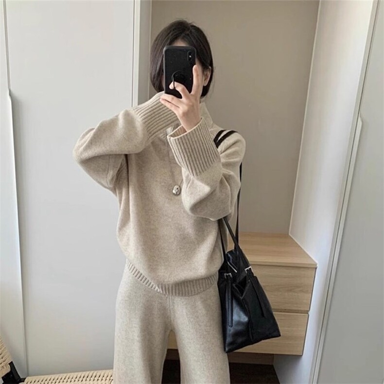 2025年秋季常规款通勤长袖高领羊绒衫时尚百搭，女装针织衫/毛衣，珍珑羊绒