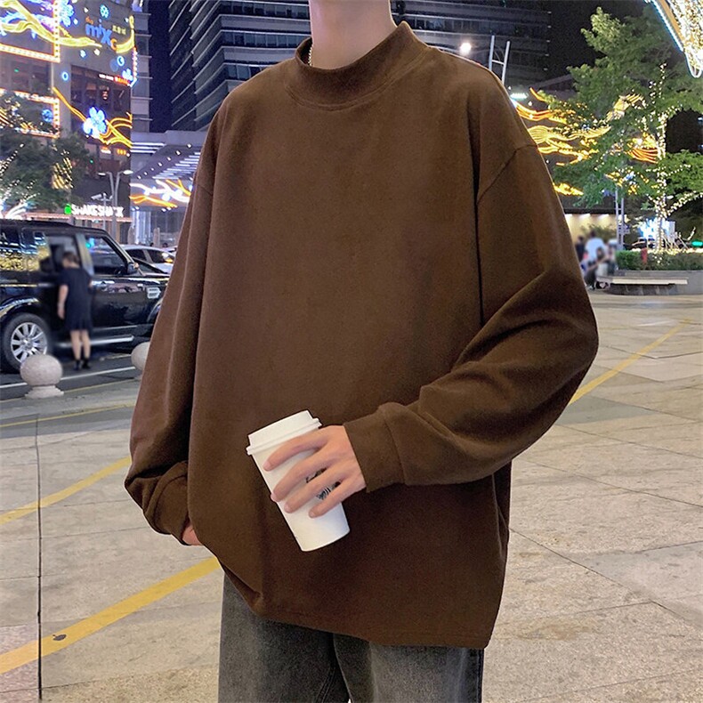 D002P35半高领德绒针织衫男秋冬季新款打底内搭毛衣美式潮牌加厚,男装针织衫/毛衣,星座304A-1