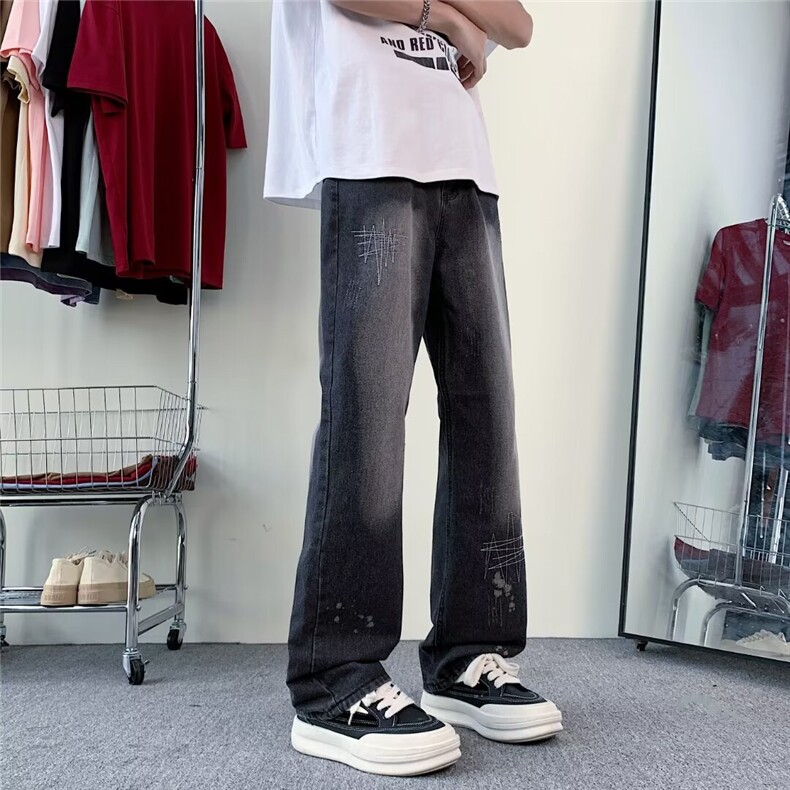 2024美式牛仔裤男款直筒长裤潮N7042P40,男装牛仔裤,星座1116-2