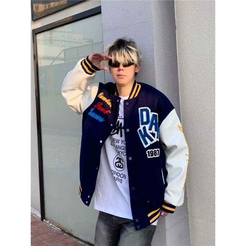 W599-P682025美式复古棒球服宽松休闲学生刺绣外套潮牌夹克上衣,男装夹克,星座911-1