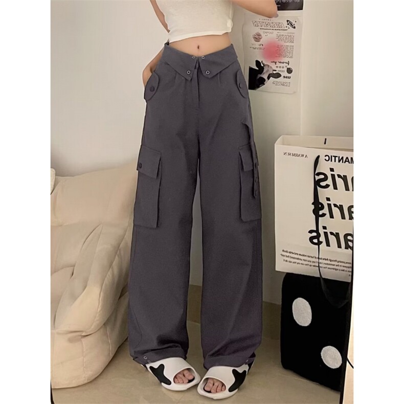 美式高街工装裤女薄款夏天设计感辣妹休闲裤 MK18 P58图片