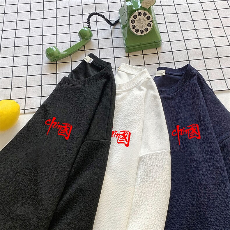 Q11276-P30春夏季七分袖t恤男大码五分袖男短袖中袖小清新,男装T恤,电商A040