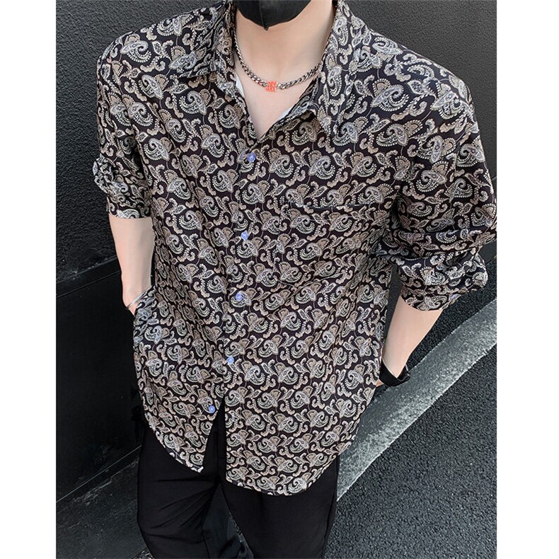 美式高街潮流衬衫潮牌宽松休闲上衣A086-CS2211-P38图片