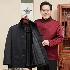 风唐装中老年可脱卸内胆休闲长袖爸爸装白鸭羽绒服TF818-235，男装羽绒服，星座1105-3