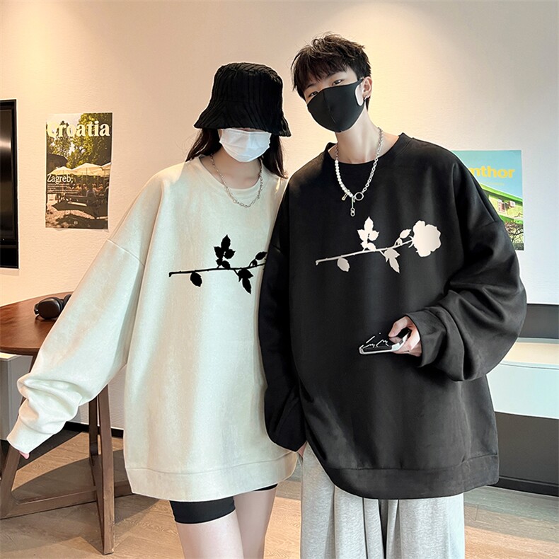 麂皮绒卫衣男大码重磅长袖t恤男JW81360-P35,男装卫衣,电商A040