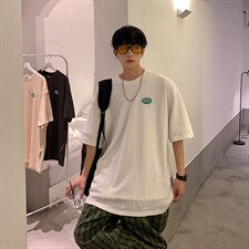 2024夏新款港风宽松圆领时尚短袖T恤上衣T2203-P38，男装T恤，星座914-3