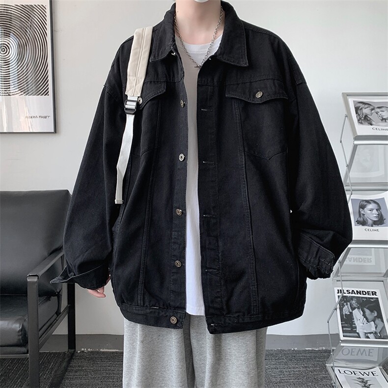 牛仔夹克男大码牛仔外套男茄克NJ77099-P60加绒款-P75,男装夹克,电商A040