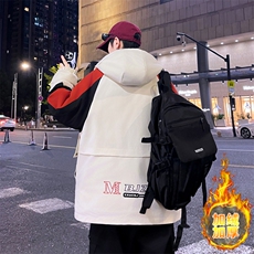 M211-P88加绒加厚夹克秋季新款港风青少年夹克男潮流宽松拼色外套，男装夹克，星座507A（原星座306B-2）