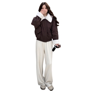 新款冬装羊羔毛领棉服（大货已出）图片