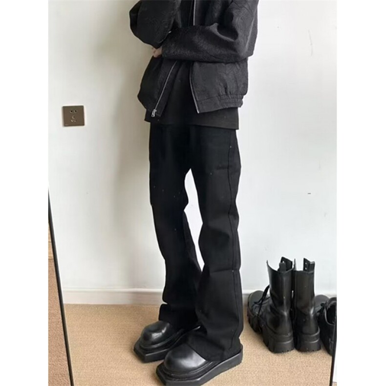 牛仔裤美式复古潮流直筒百搭裤子宽松阔腿休闲牛仔裤男N786,男装牛仔裤,星座1116A（原606A-3）