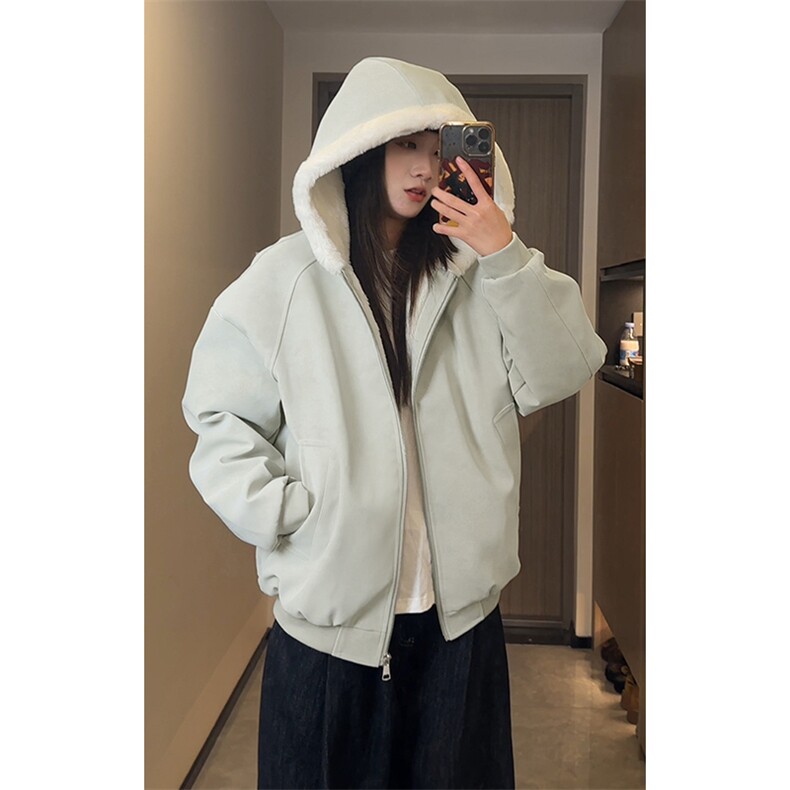 抗寒舒适PU皮荔枝纹座山雕连帽保暖棉衣男女外套M24988-特P105,男装棉衣,电商A001