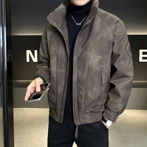 M-3XL 28996-P245 标50绒 冬季保暖立领皮羽绒 控券后价338图片