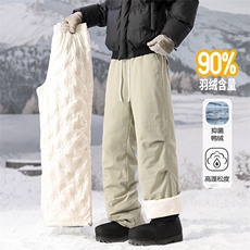 羽绒裤户外休闲裤保暖滑雪裤百搭宽松羽绒裤5D2131-TP95188，男装棉裤，电商A102