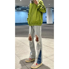 美式高街ins小众破洞牛仔裤货号K751P60，男装牛仔裤，电商A063