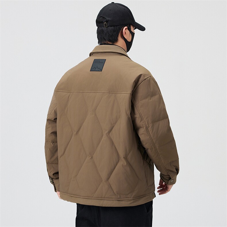 口罩风新标90白鸭绒2025潮流时尚拼接羽绒服男YR6062-P200,男装羽绒服,电商D240-242