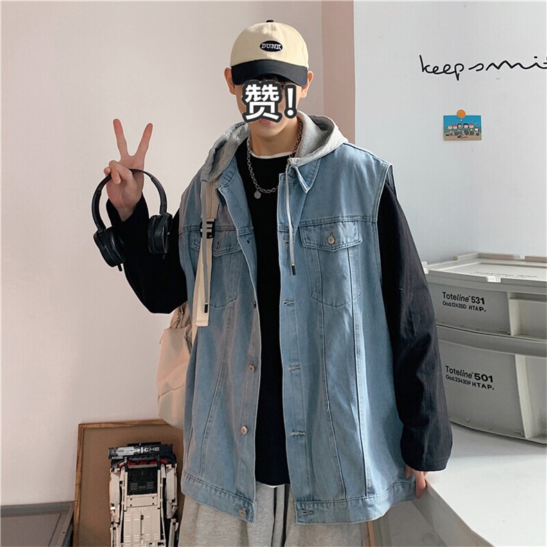 MJ206-p58-限价78M-5XL现货宽松可脱卸大码牛仔马甲多口袋,男装背心/马甲,星座116