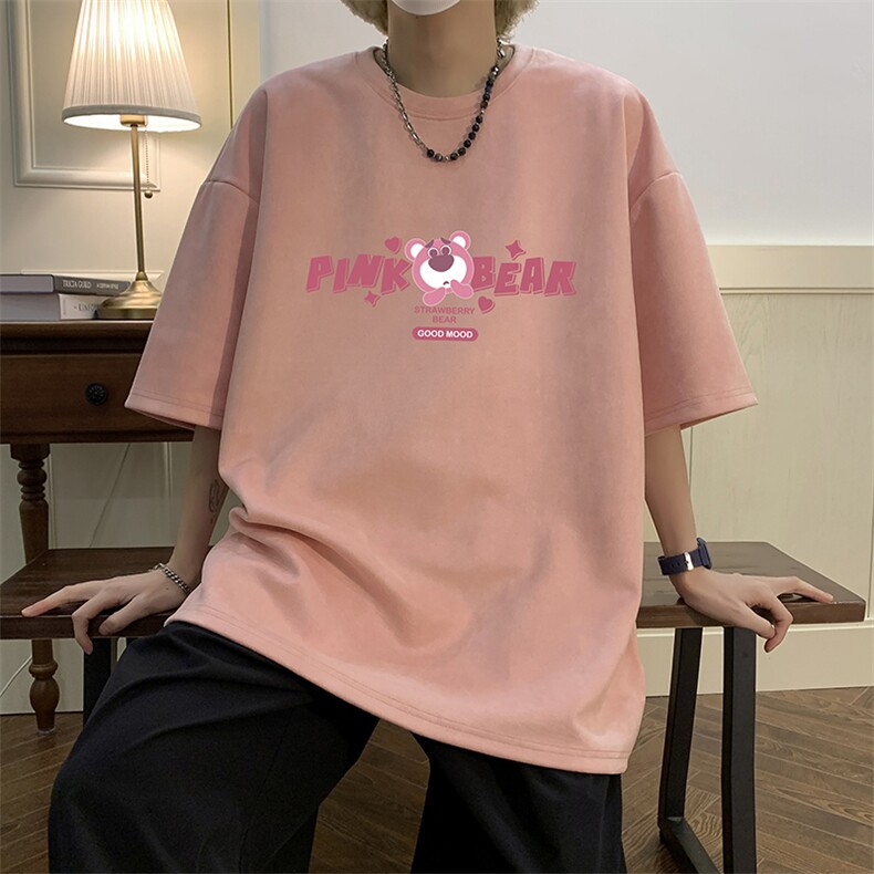麂皮绒短袖t恤男大码半袖男酒店风JD82329-P25,男装T恤,电商A040