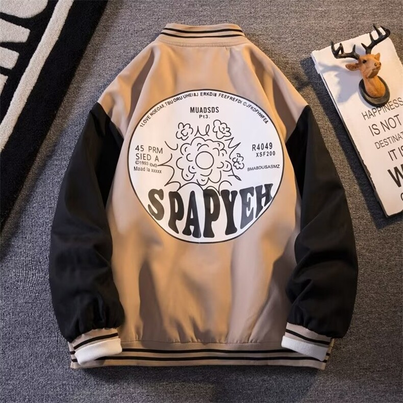 棒球服外套男春秋季2025新款潮牌宽松休闲痞帅百搭上衣服A5/P50,女装短外套,星座506B