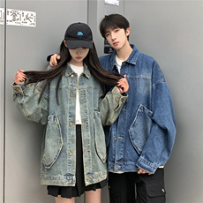 2025新款男士水洗工装牛仔夹克立体口袋潮流外套上衣N9002/P105，男装工装外套，星座202