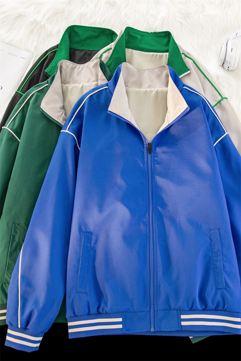毛毯风2026春季新款印花棒球服夹克外套情侣休闲潮A436-8893-P50,男装夹克,电商A436