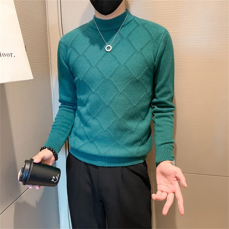 社会小伙秋冬季男士圆领套头毛衣纯色修身针织衫C208-8891-特P48,男装针织衫/毛衣,电商C208