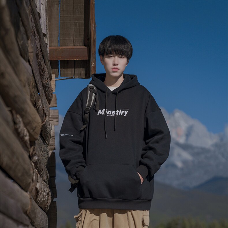 B225-YHA5002-P53-X68-材质-65%棉 35%聚酯纤维-字母印花连帽卫衣图片