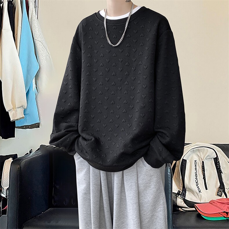 卫衣男秋季新款港风宽松提花套头上衣WY830-特P29，男装卫衣，星座214-3