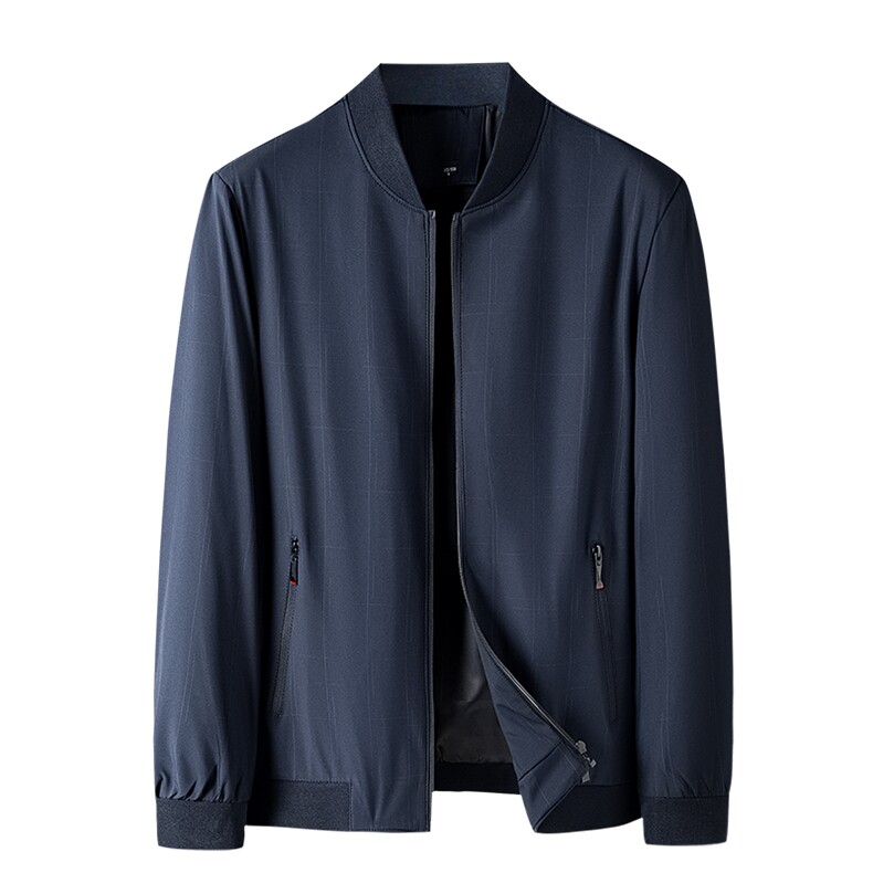 夹克男立领商务休闲外套2023年春季新款中年时尚纯色百搭上衣外套,男装夹克,电商B212（原钱塘6029）