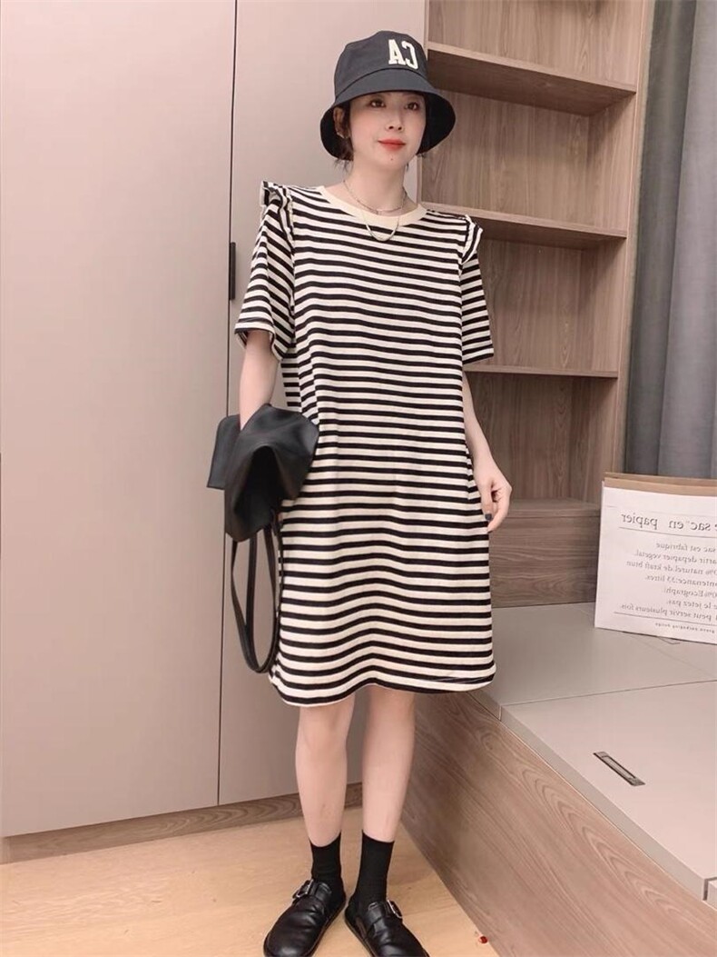 韩版飞袖休闲连衣裙，女装连衣裙，依多坊