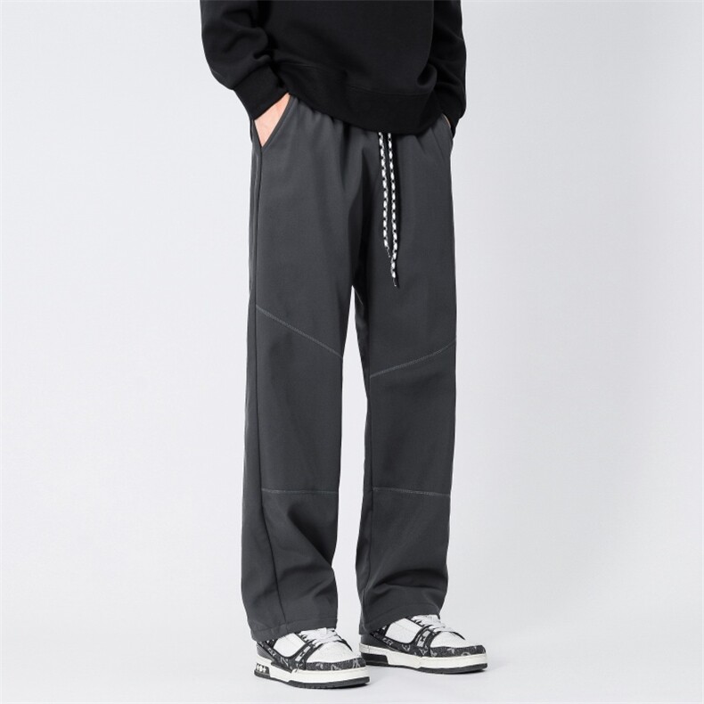加绒加厚秋冬休闲男士石墨烯加厚宽松休闲裤直筒裤K8908-P40,男装卫衣,星座310B