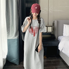 夏季学院风三维logo设计连衣裙P90K138，女装连衣裙，2C333