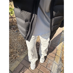 春装高品质扎染刺绣工艺弯刀卫裤男重磅复古垂感休闲运动裤阔腿裤图片