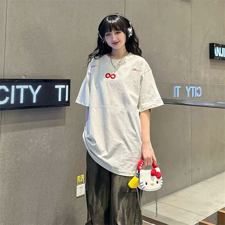 万针全刺绣解构设计260克重磅双纱纯棉高品质美式高街短袖T恤特35,男装T恤,电商A486
