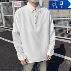 时尚打底衫男长袖翻领内搭线衣2024韩版秋季POLO衫领潮流T124/P40，男装T恤，星座506