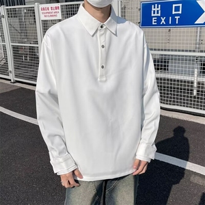 时尚打底衫男长袖翻领内搭线衣2024韩版秋季POLO衫领潮流T124/P40图片