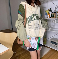 现货拼接卫衣，女装卫衣/绒衫，大图 DTU