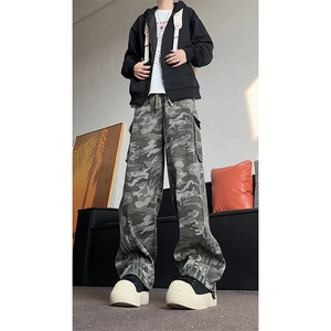 宽松迷彩裤男生休闲裤潮长裤KD656-P70图片