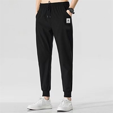 男童空调裤夏季中大童透气宽松冰丝运动长裤胖儿童束脚速干裤子薄，女装休闲裤，星座1816-2（原1210–2）