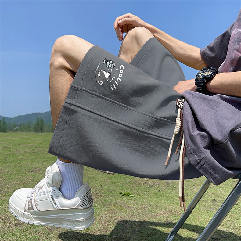 已注册新款直播抖音得物品质菠萝格运动男休闲短裤K038P30图片