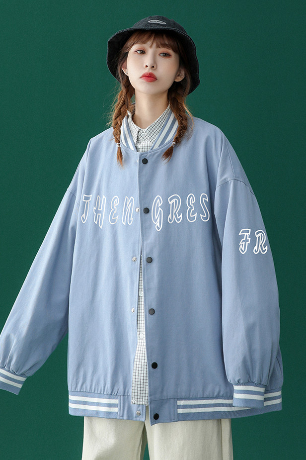 ！春季潮流宽松休闲百搭夹克情侣棒球服外套G212P65控88,男装夹克,A247A