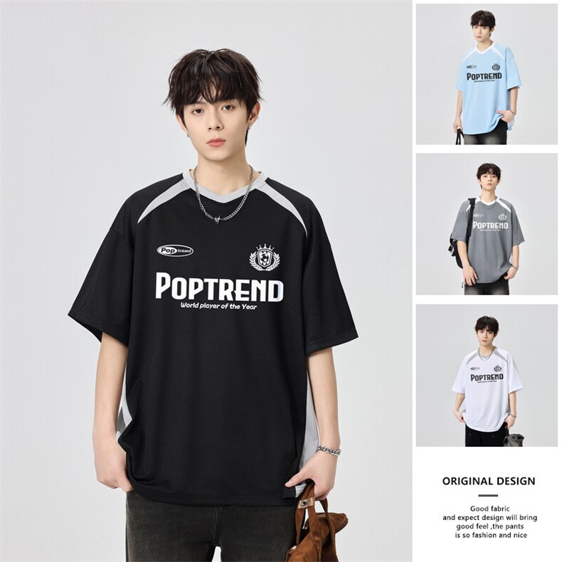 冰丝短袖t恤男装夏季美式潮牌流薄款宽松速干半袖体恤DT2991-P35，男装T恤，星座210-1