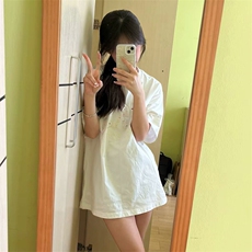 万针全刺绣工艺抖音得物高品质260克重磅纯棉双纱美式高街短袖T恤，男装T恤，电商A486-1