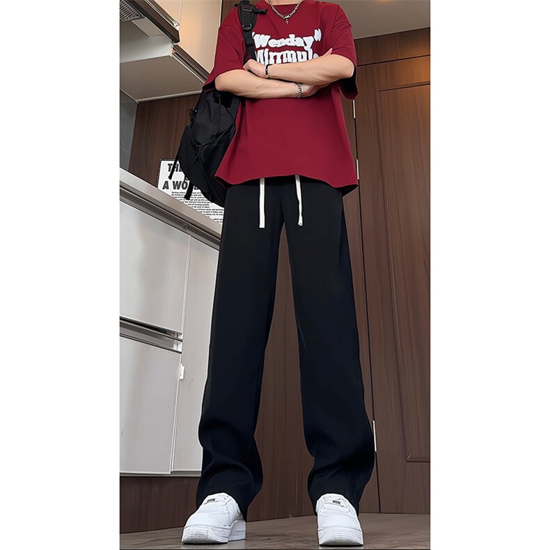 夏季垂感冰丝休闲裤西裤男大码宽松男拖地裤K2405P55，男装西裤，电商A062